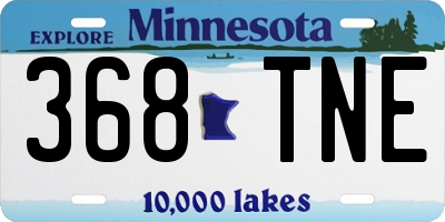MN license plate 368TNE