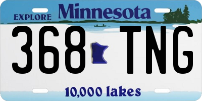 MN license plate 368TNG