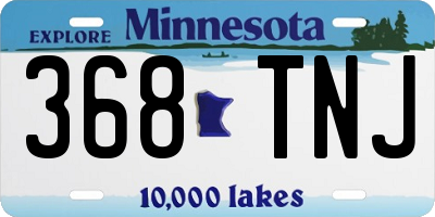 MN license plate 368TNJ