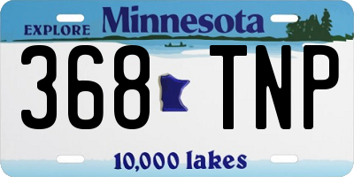 MN license plate 368TNP