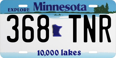 MN license plate 368TNR