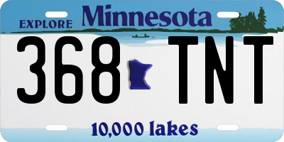 MN license plate 368TNT