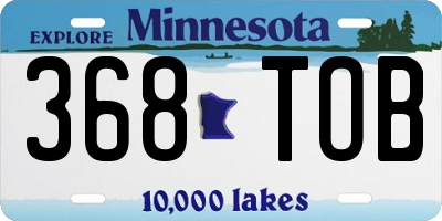 MN license plate 368TOB