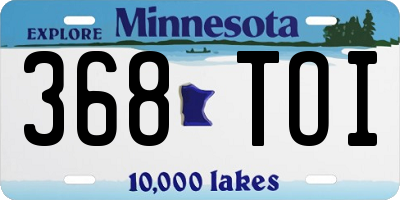 MN license plate 368TOI