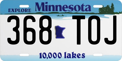 MN license plate 368TOJ