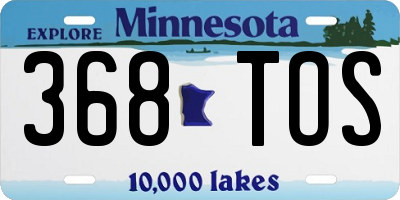 MN license plate 368TOS