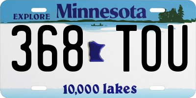 MN license plate 368TOU