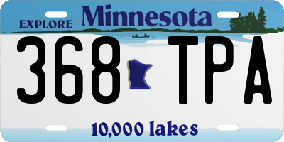 MN license plate 368TPA