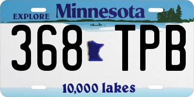 MN license plate 368TPB