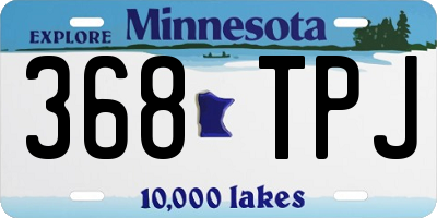 MN license plate 368TPJ