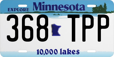 MN license plate 368TPP
