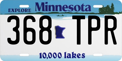 MN license plate 368TPR