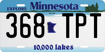 MN license plate 368TPT