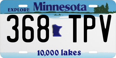 MN license plate 368TPV