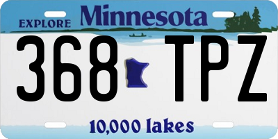 MN license plate 368TPZ