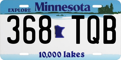 MN license plate 368TQB