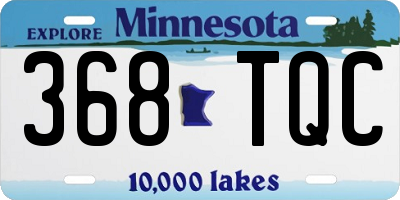 MN license plate 368TQC