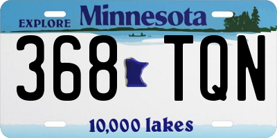 MN license plate 368TQN