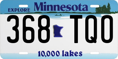 MN license plate 368TQO