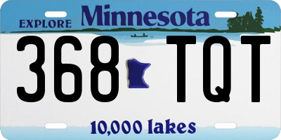 MN license plate 368TQT