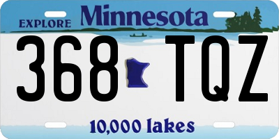 MN license plate 368TQZ