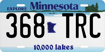 MN license plate 368TRC