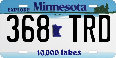 MN license plate 368TRD