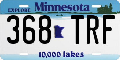 MN license plate 368TRF