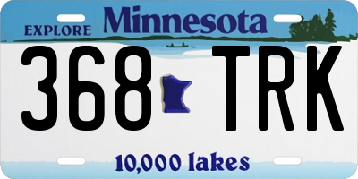 MN license plate 368TRK