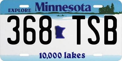 MN license plate 368TSB