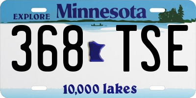 MN license plate 368TSE
