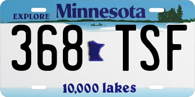 MN license plate 368TSF