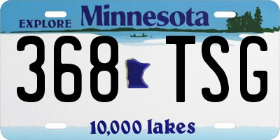 MN license plate 368TSG