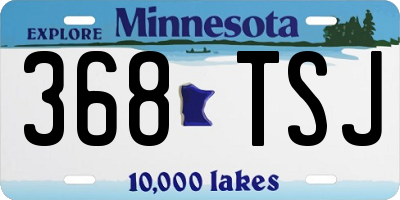 MN license plate 368TSJ