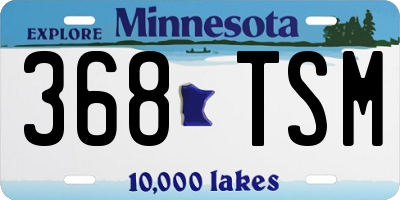 MN license plate 368TSM