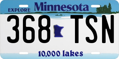 MN license plate 368TSN