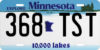 MN license plate 368TST