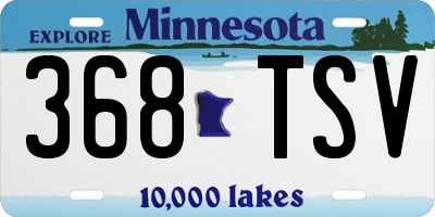 MN license plate 368TSV