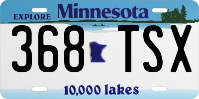 MN license plate 368TSX
