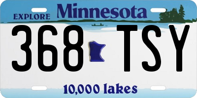 MN license plate 368TSY