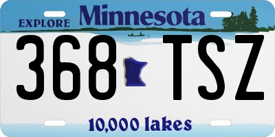 MN license plate 368TSZ
