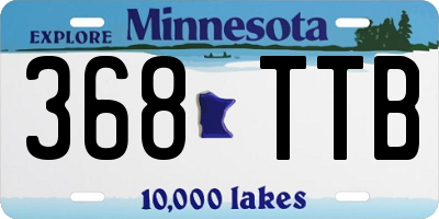 MN license plate 368TTB