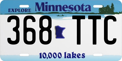 MN license plate 368TTC