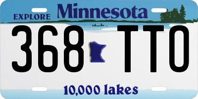 MN license plate 368TTO