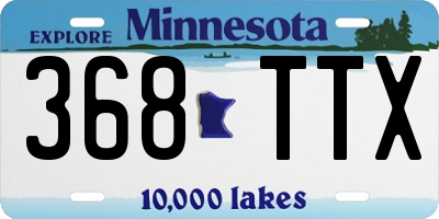 MN license plate 368TTX