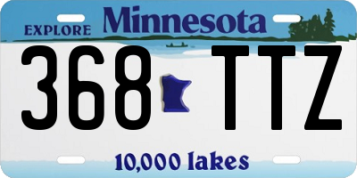 MN license plate 368TTZ