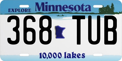 MN license plate 368TUB
