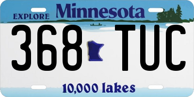 MN license plate 368TUC