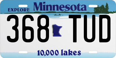 MN license plate 368TUD