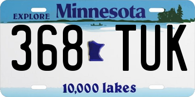 MN license plate 368TUK